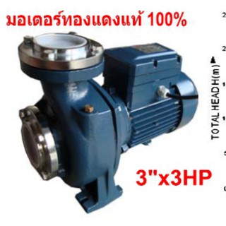 ปั๊มหอยโข่ง รุ่นน้ำมาก  3นิ้วx3นิ้ว 3HP  220/380V H.15m, 1000L/min