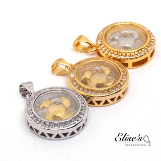 Elises จี้กังหันแชกงหมิว (EHK-025) กังหันลมนำโชค สองกษัตริย์ ประดับเพชรล้อมรอบ ของขลังจากฮ่องกง ผ่านพิธีแล้ว
