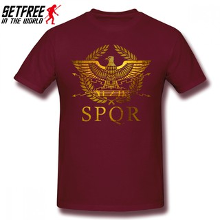 เสื้อยืดแขนสั้นลําลอง ผ้าฝ้าย พิมพ์ลาย Spqr Rome สําหรับผู้ชาย ไซซ์ 4Xl 5Xl 6XlS-5XL