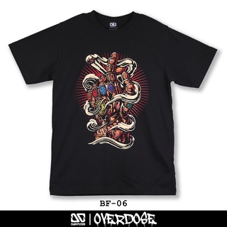 Overdose T-shirt เสื้อยืดคอกลม สีดำ รหัส BF-06(โอเวอโดส)