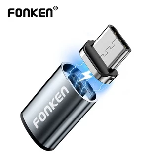 Fonken อะแดปเตอร์แปลงสายชาร์จแม่เหล็ก Type C Micro Usb