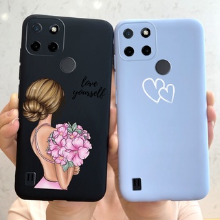 ใหม่ เคสโทรศัพท์มือถือ ซิลิโคนนิ่ม TPU ลายหัวใจ สําหรับ Realme C21Y C25Y C 21y C 25Y 2021