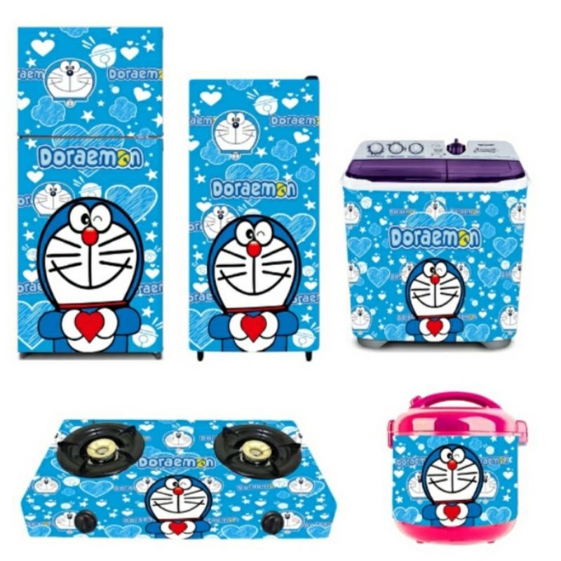 Mesin 1 ประตูสติกเกอร์ 4 IN 1 แพคเกจ, คุณภาพ/COMPOR/WASHING MACHINE/ DORAEMON CHARACTER MOTIF MAGIC