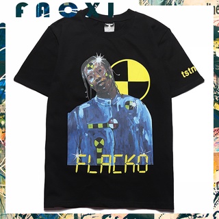 เสื้อยืดโอเวอร์ไซส์【FACXI】เสื้อยืด ผ้าฝ้าย พิมพ์ลายหุ่นยนต์ ASAP ROCKY ขนาดใหญ่ สไตล์ฮิปฮอป สําหรับผู้ชาย และผู้หญิงS-3X