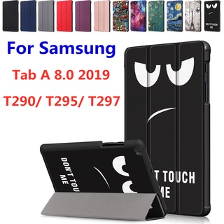 เคสแท็บเล็ต แบบประกบ พลิกตั้งได้ สำหรับ Samsung Galaxy Tab A 8 . 0 2019 T290 T295 T297