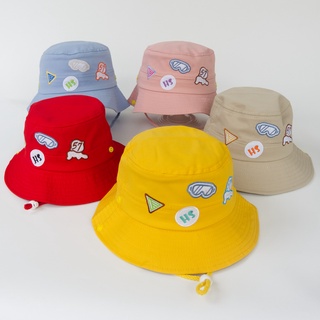 ☆พร้อมส่ง☆ หมวกบักเก็ตสำหรับเด็ก 1ปี - 7ปี รอบหัว:51-53 cm. ปักลายการ์ตูน