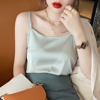เสื้อกล้ามแขนกุดเซ็กซี่สำหรับผู้หญิงพร้อมสวมใส่ภายในหลวม