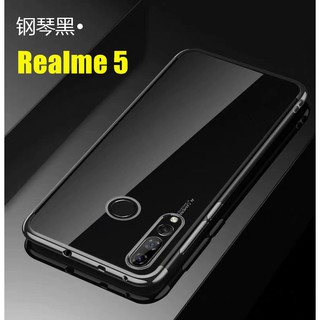 Case Realme 5 เคสเรียวมี เคสนิ่ม ขอบสีหลังใส เคสกันกระแทก สวยและบาง TPU CASE เคสซีลีโคน พร้อมส่ง ส่งจากไทย