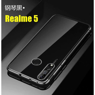 Case Realme 5 เคสนิ่ม ขอบสีหลังใส เคสกันกระแทก สวยและบาง TPU CASE เคสซีลีโคน สินค้าใหม่ ส่งจากไทย