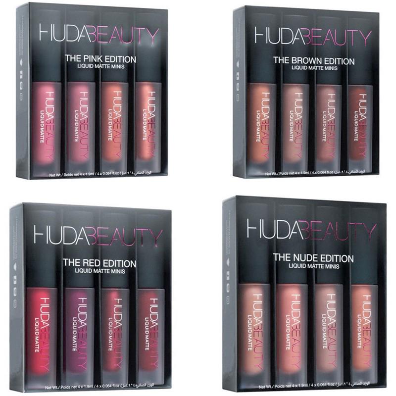 Huda BEAUTY ลิปสติกเนื้อแมท 4 ชิ้น / ชุด