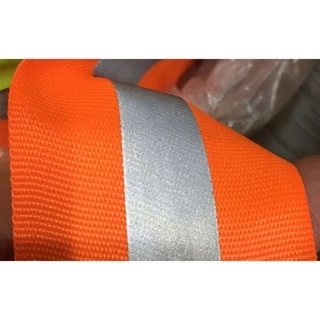 แถบผ้าสะท้อนแสงคาดแถบสะท้อนแสงสีเงิน 1/1.5/2 นิ้ว สีส้ม,สีเขียว แบ่งขาย เหมาะสำหรับใช้เย็บติด ชุดยูนิฟอร์ม เสื้่อเซฟตี้