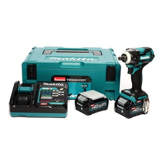 MAKITA ชุดบล็อกไร้สาย 40 โวลต์ MAKITA รุ่น TW004GD201 ขนาด 1/2 นิ้ว (12.7 มม.)(รวมแบตเตอรี่และแท่นชาร์จ)