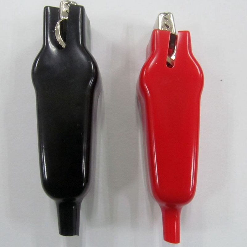 เคสหนังเต ็ ม 20A ขนาดใหญ ่ แรงดันสูง Sheath Test Power คลิปแบนหัวนักมวยจระเข ้ คลิปแบตเตอรี ่ คลิป