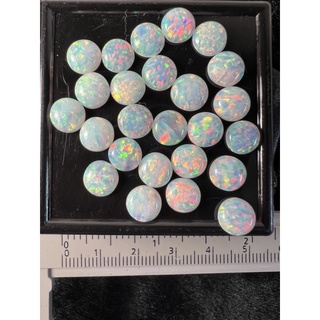 Lab created opal 7x7mm 2 pieces