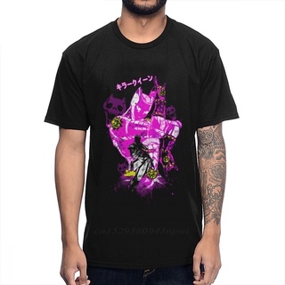 เสื้อยืดผ้าฝ้าย เสื้อยืดคอกลม ผ้าฝ้ายธรรมชาติ พิมพ์ลาย Killer Queen JoJo Bizarre Adventure สําหรับผู้ชาย ขายส่ง