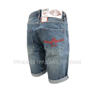 [ไซส์28”-44”] Mens Shorts Jeans กางเกงยีนส์ขาสั้นชายสีบลูฟอกซีด ทรงสวยเดินริมแดง เป้าซิป รับชำระปลายทางครับ
