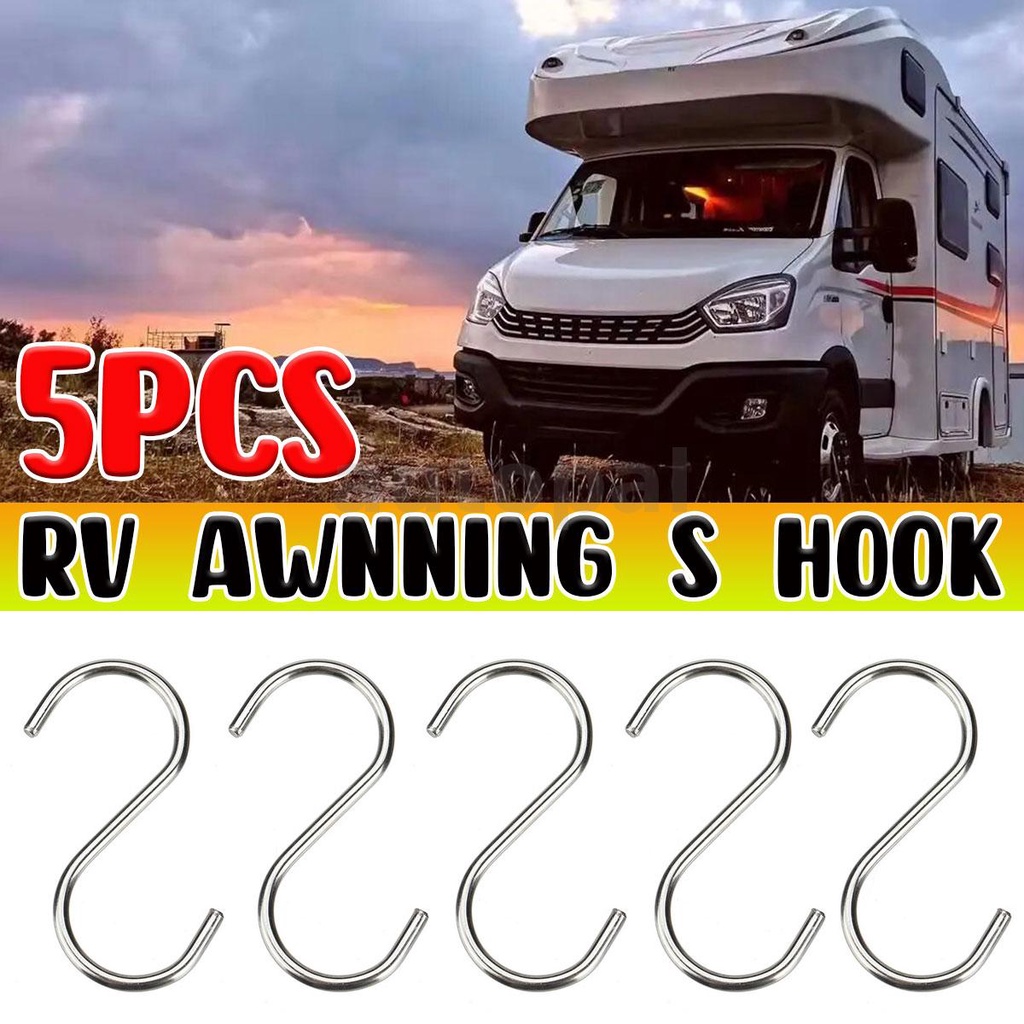 Awning S HOOK HANGERS ตะขอแขวน 5 แพ็ค สําหรับแขวนอุปกรณ์รางรถบ้าน รถตู้ รถบ้าน RV