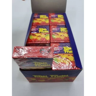 24 กล่อง เล็ก tutti frutti ทุตตีฟรุตตีผีเสื้อ สีน้ำเงิน ขนมวุ้นเจลลี่ รสผลไม้