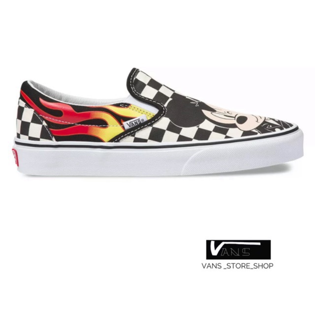 mickey mouse checkered vans