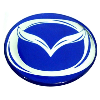 ราคาต่อ 2 ดวง สติกเกอร์ MAZDA มาสด้า สติกเกอร์เรซิน sticker rasin ขนาด 45 / 50 มิล