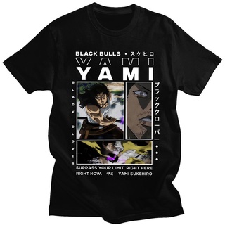 【hot tshirts】เสื้อยืดลําลอง แขนสั้น พิมพ์ลายอนิเมะ Black Clover Yami Sukehiro สไตล์ฮาราจูกุ วินเทจ แฟชั่นฤดูร้อน สําหรับ