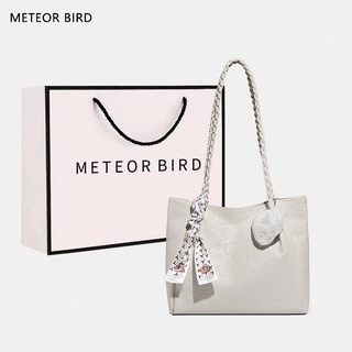 Meteor BIRD กระเป๋าสะพายไหล่ ทรงโท้ท ขนาดใหญ่ จุของได้เยอะ สําหรับผู้หญิง และนักเรียน