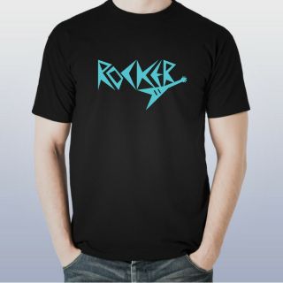 เสื้อยืด พิมพ์ลายการ์ตูนกีตาร์ Rockstar turqoise