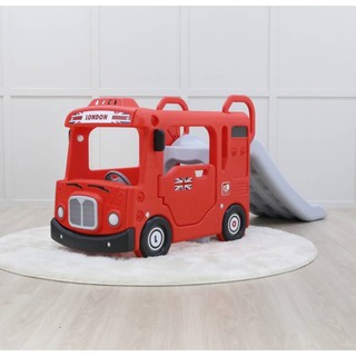 [มีcodeลดจ้า] London Compact Bus Slide (Red)รถบัสลอนดอนสีแดง พร้อมไม้ลื่น ขนาดคอมแพคลักษณะพิเศษ: