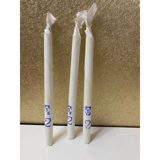 เทียนน้ำมนต์ เทียนขี้ผึ้ง เทียนแท้ ขนาด 1 บาท , 2 บาท และ 3 บาท