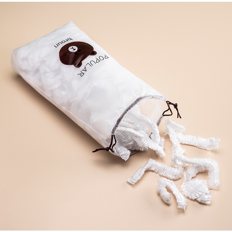 ฟิล์มห่ออาหาร แรปถนอมอาหาร ถุงห่ออาหาร ป้องกันเชื้อโรค ประมาณ100 ชิ้น เข้าไมโครเวฟได้ ถุงหมีน่ารัก - รูปที่ 4