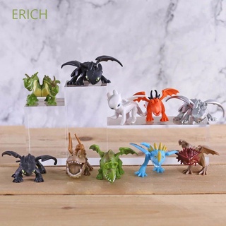 ERICH 12pcs/set How To Train Your Dragon Children Gifts Action  Figures Toothless Figures Figure Dolls Cartoon Model Kids Toys Ornaments Anime characters Mini Figures Toys Toys Dolls