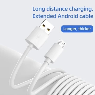 คลังสินค้าพร้อม1M 2M 3M 5M 8M 10M สายชาร์จ USB ยาวสําหรับ Micro Usb/Type C ที่ชาร์จโทรศัพท์สายข้อมูลกล้อง Cctv
