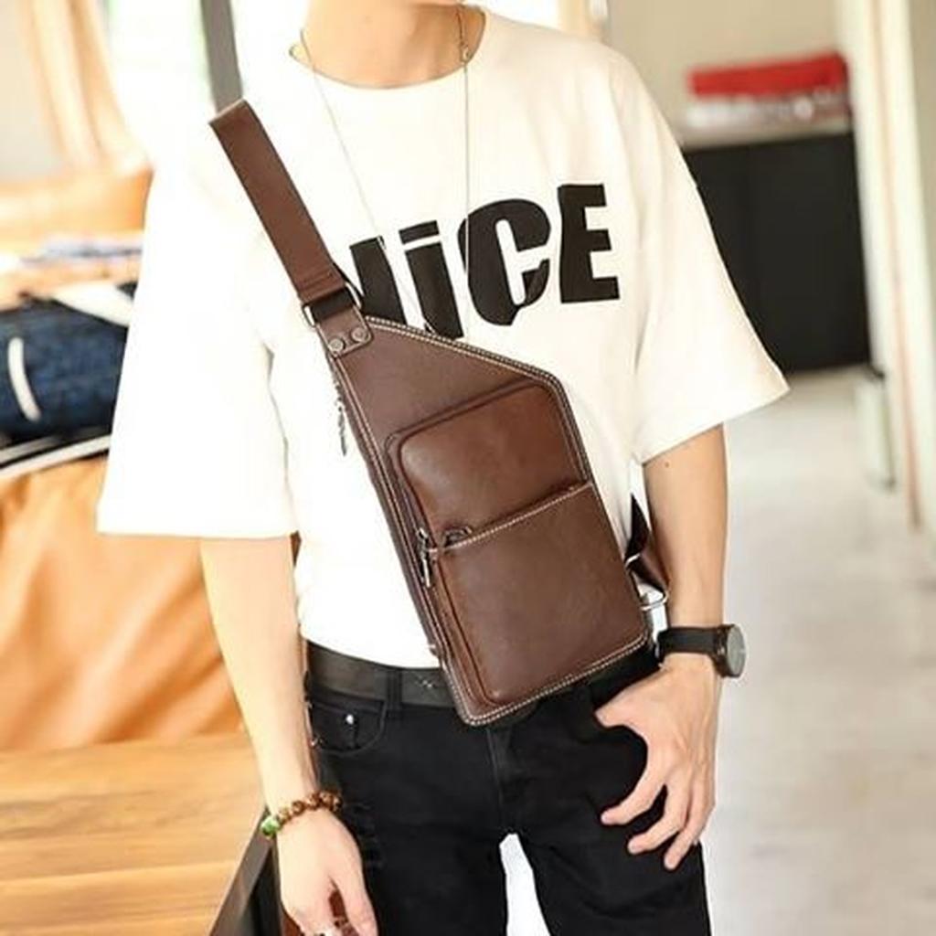 Man-6201-7 *หนังแท้  สีน้ำตาล