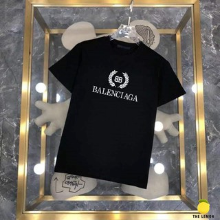 ผ้าฝ้ายแท้【Lemon】เสื้อยืด Balenciaga ผ้าฝ้าย100%สวยและไม่แพงS-3XL