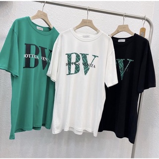 BV TEE เสื้อยืดคอกลมทรงOversize สไตล์เกาหลี