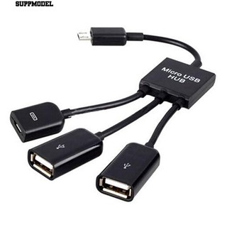 supp 3 in 1 micro usb hub otg male to female dual usb 2 . 0 อะแดปเตอร์สายเคเบิ้ลสําหรับ samsung