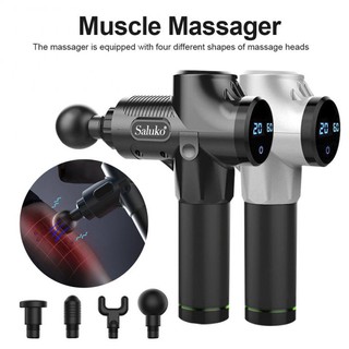 อุปกรณ์เครื่องนวดกล้ามเนื้อไฟฟ้า แสดงหน้าจอ LCD Massage gun