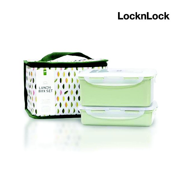 LOCK&LOCK เซ็ตกล่องข้าวอาหารกลางวัน รุ่น HPL816GN