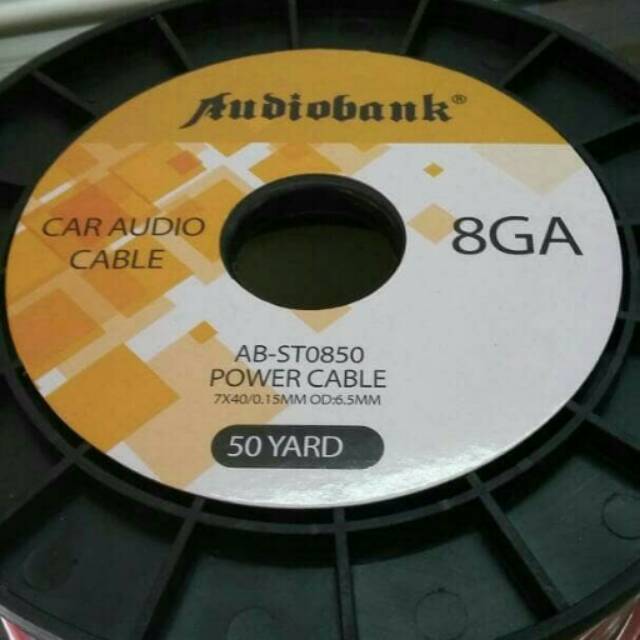Awg 8GA ROLL Car AUDIOBANK AUDIO Cable