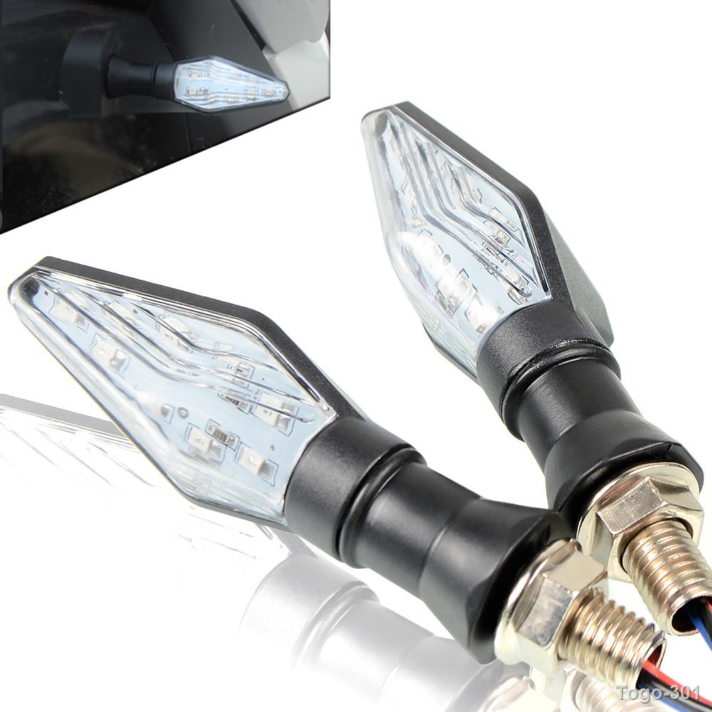 1 Pair Universal 12V LED Motorcycle Turn Signal Indicators Lights Lamp ...