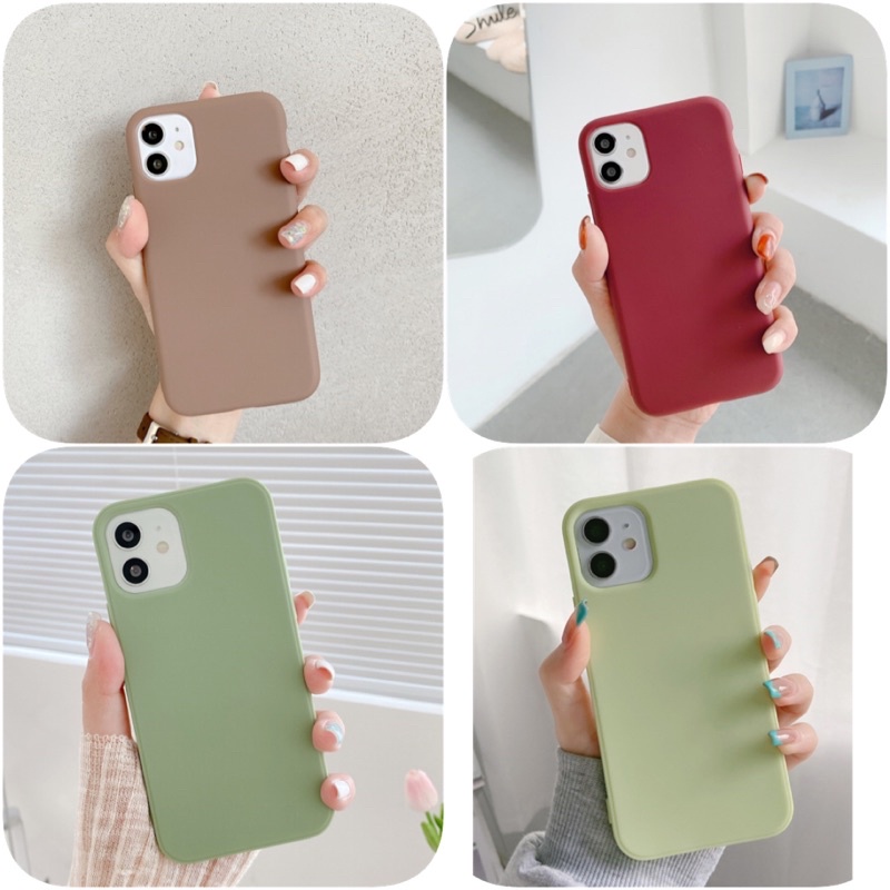 เคสโทรศัพท์ไอโฟนสีพื้น iPhone 7-12 Pro Max