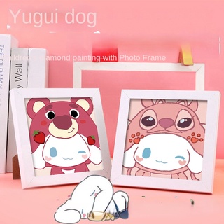 SANRIO Jade guigou สติกเกอร์เพชร ลายหมี สตรอเบอร์รี่ อิฐ และหิน DIY สําหรับเด็ก