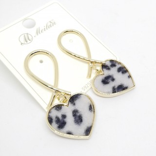 ต่างหูงานเกาหลี Korea Style LOVE LEOPARD--925 Sterling Siliver--