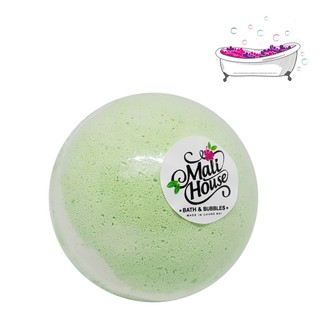 Mali House  Bath Bomb Bubble สบู่สปาสำหรับแช่ในอ่าง กลิ่นมะลิ Jasmine,สีเขียว 150g