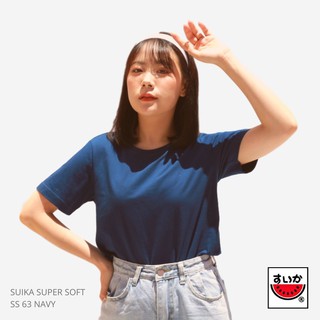 แตงโม (SUIKA) - เสื้อยืดคอกลม SUPERSOFT สี SS63 NAVY