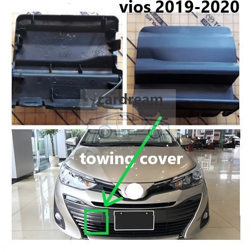 ฝาครอบตะขอกันชนหน้า / ฝาครอบลาก / ฝาครอบตะขอ สําหรับ TOYOTA ViOS 2019 2020