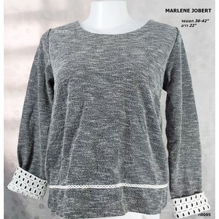 MARLENE JOBERTเสื้อแขนยาว -สีเทาดำ ไซส์ 36-42"ของแท้ (นำเข้าไม่ผ่านการใช้งาน)