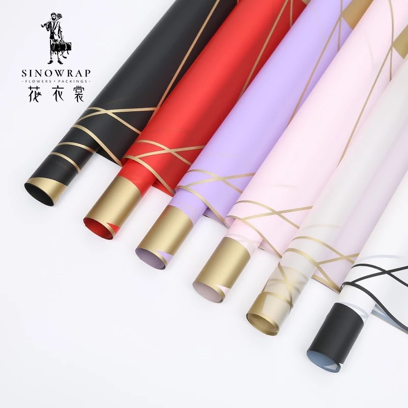 กระดาษห่อดอกไม้กระดาษแก้ว 5 แผ่น (MUST BUY CARDBOARD) A