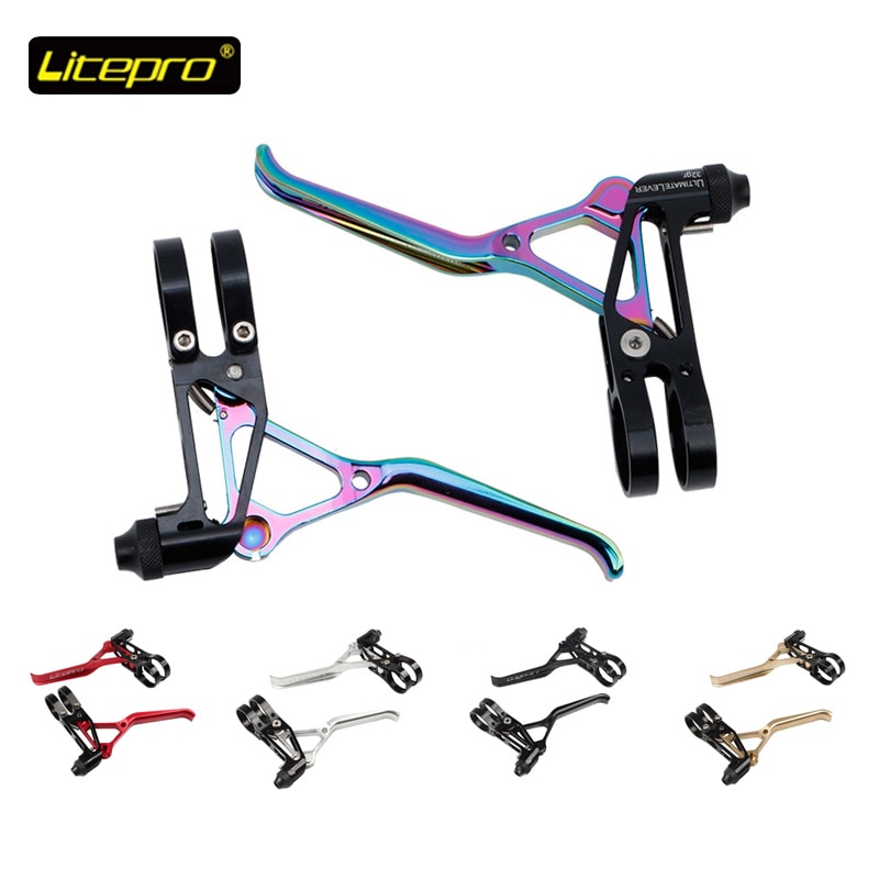 Litepro จักรยานเบรค LP Ultralight 64g CNC อลูมิเนียม V เบรค Handle Lever สําหรับจักรยานพับจักรยานเสือหมอบล้อขนาดเล็ก