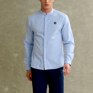 Khaki Bros. - Long Sleeve Shirt - เสื้อเชิ๊ตแขนยาว - KM22S014 - Royal Blue